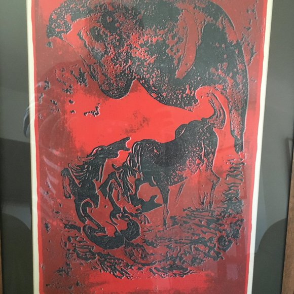 ORIGINAL SERIGRAPH MCM HOI LEBADANG OF HORSES NUMBERED AND SIGNED AB - Picture 2 of 8